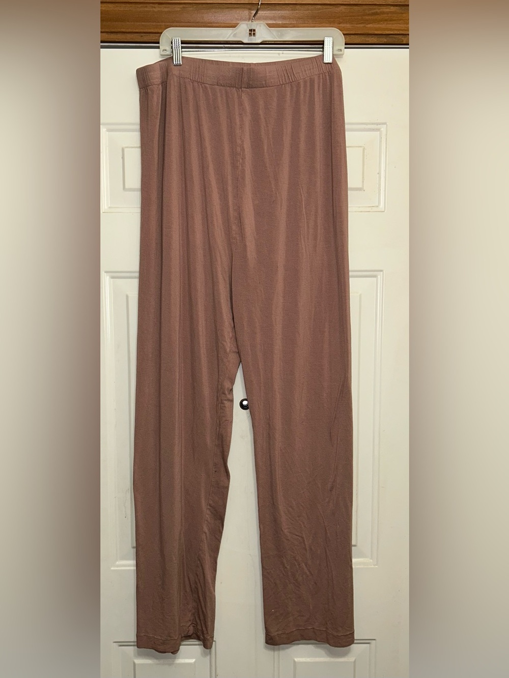 Skims Pants Womens Rose 3X Ribbed Wide Leg Pull On Lounge Casual Minimal